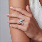 Blue Moissanite Ring