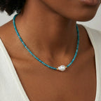 Apatite Pearl Necklace