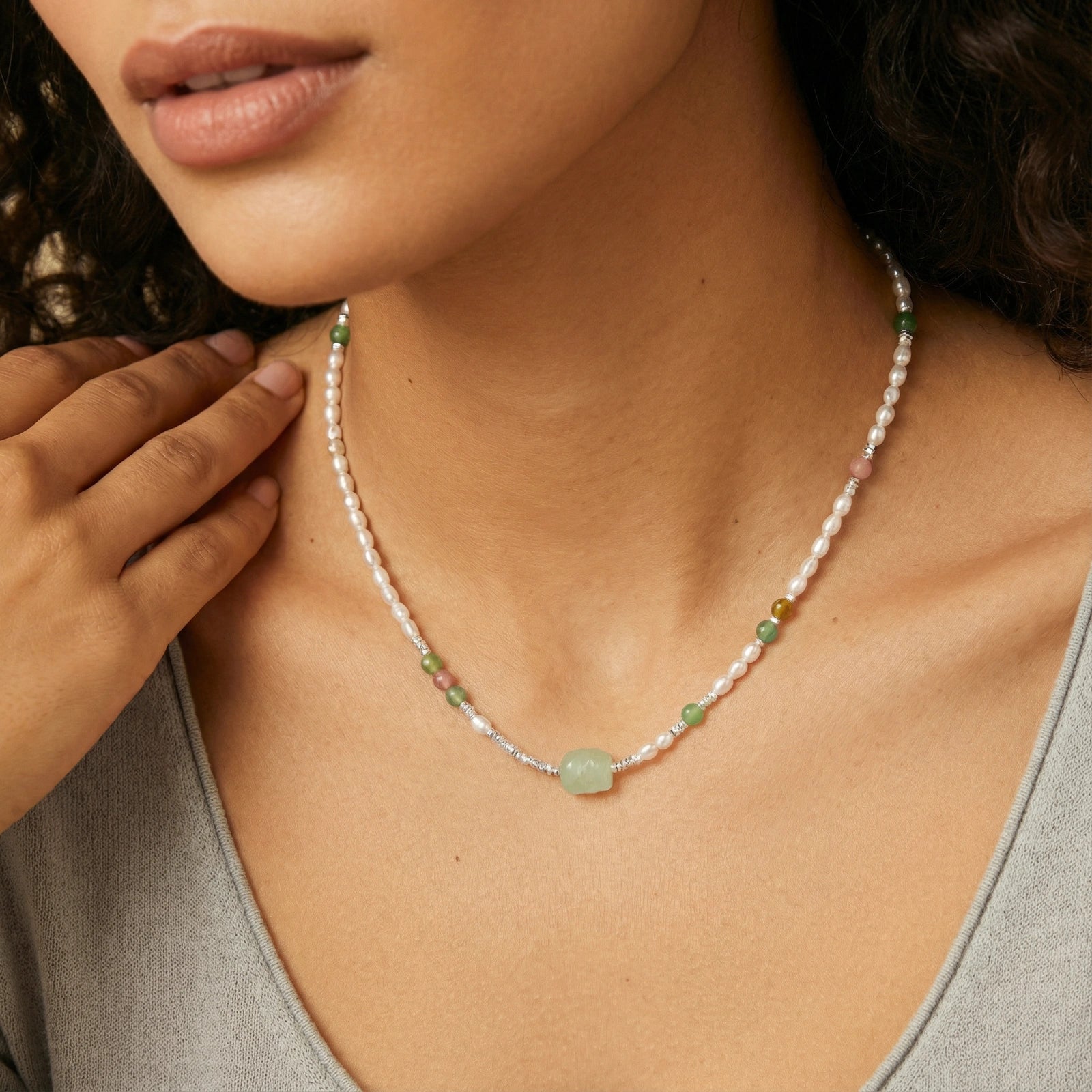 Jade Pearl Necklace