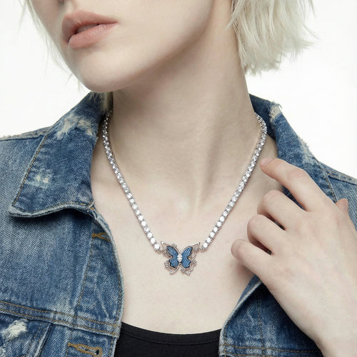 Butterfly Tennis Necklace