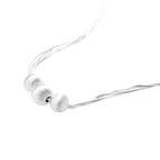 Sterling silver multi-strand necklace with three brushed round beads on cream background