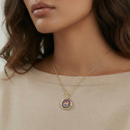 Floral Enamel Pendant