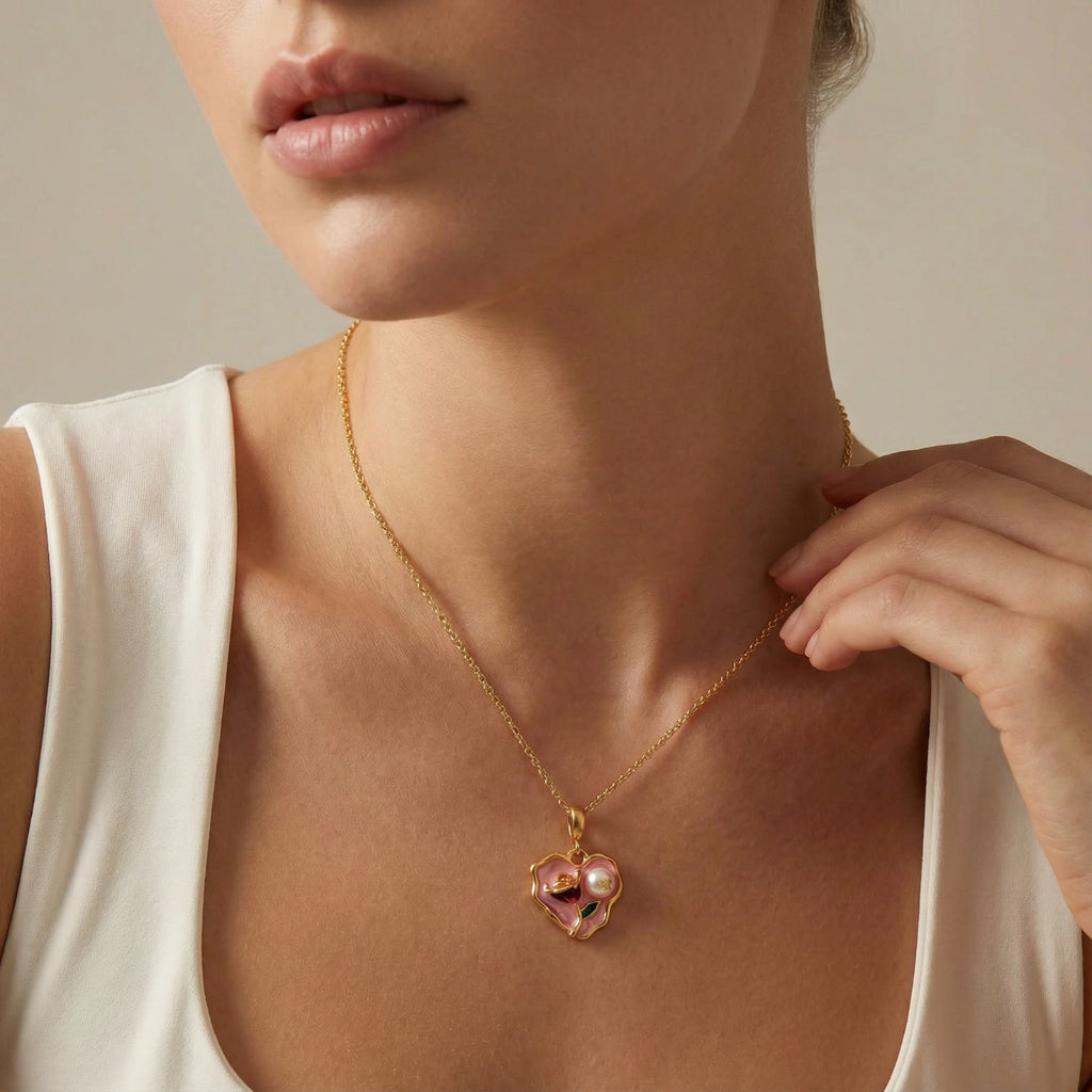 Rose Heart Necklace