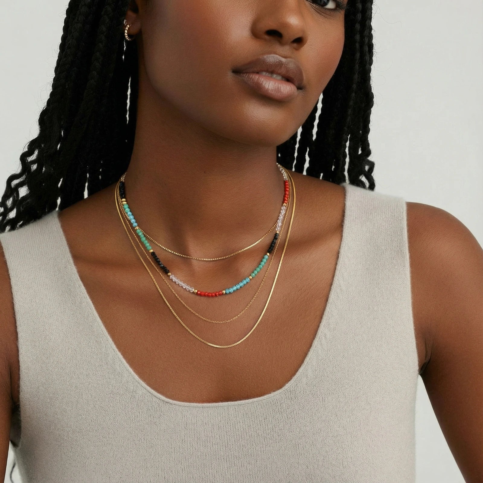 Rainbow Layer Necklace