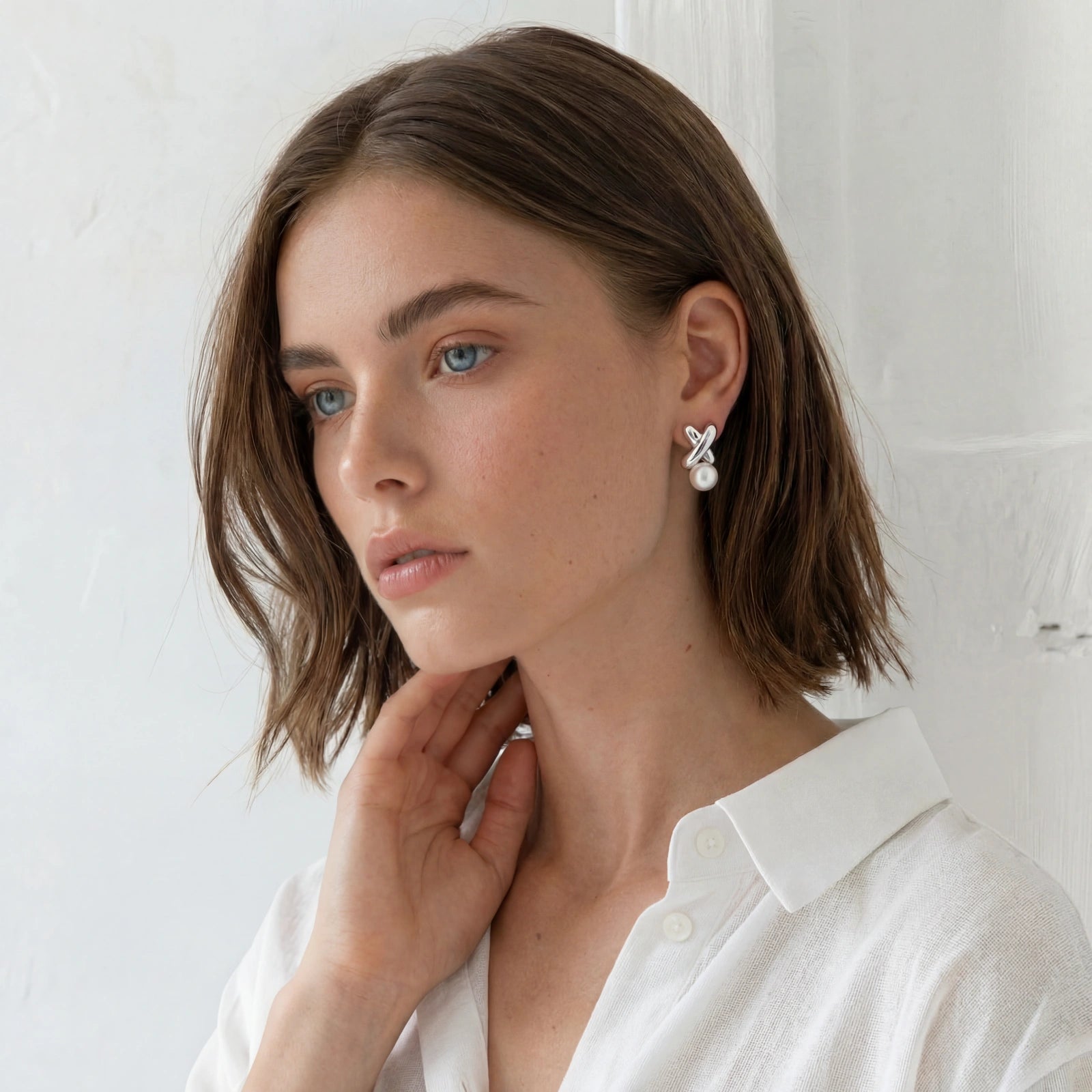 Infinity Pearl Studs