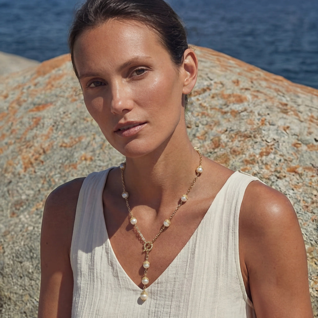 Pearl Station Necklace