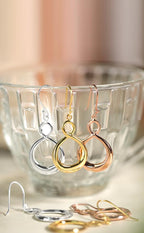 925 Sterling Silver Infinity Eternity 45Mm Figure Dangle Hook Earrings for Women, Silver, Yellow Rose, Gold