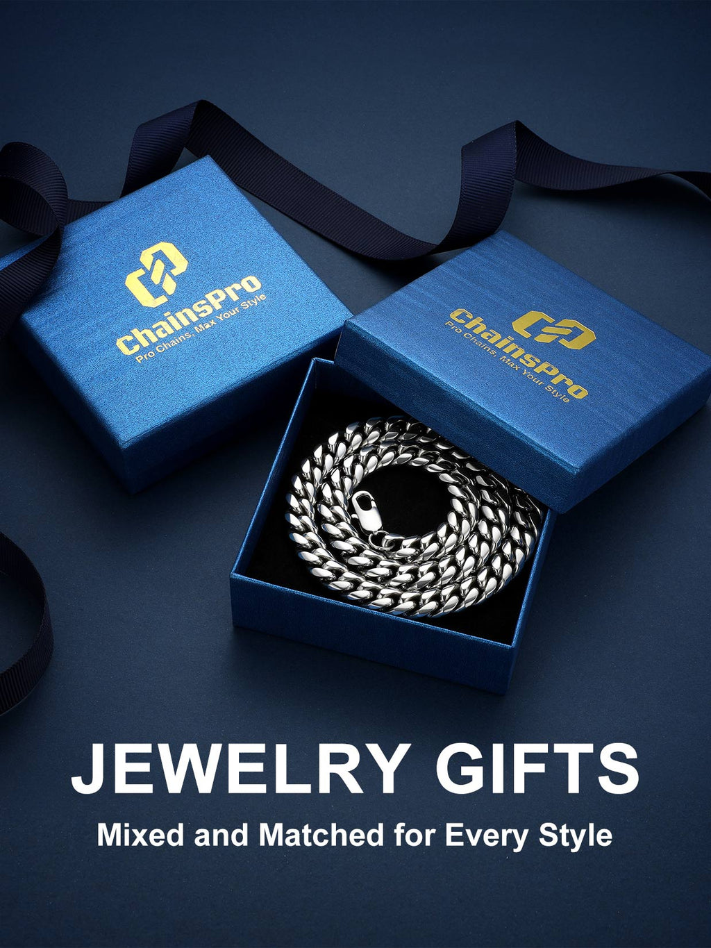 Cuban Link Chain Necklace for Mens 14 MM Men Jewelry Punk Black Bicycle Chain Mens Gifts for Dad